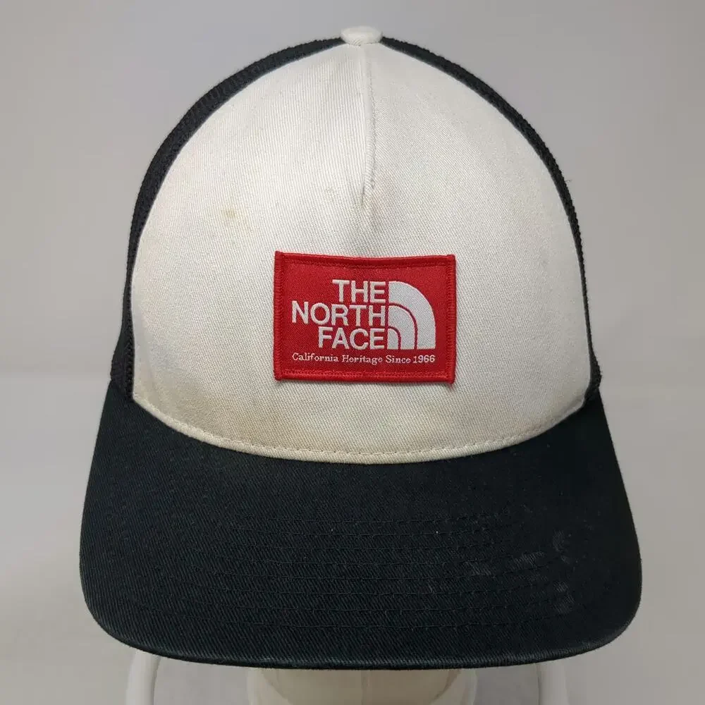 The North Face Trucker Hat Black White Red One Size Flexfit 110 Snapback Patch